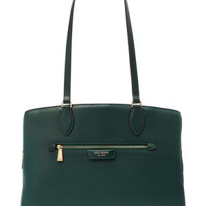 NEW Kate Spade New York Hudson Pebbled Leather Work Tote in BLACK